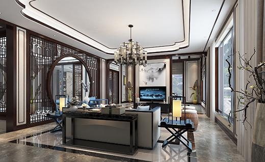 名人世家新中式风格别墅装修效果图