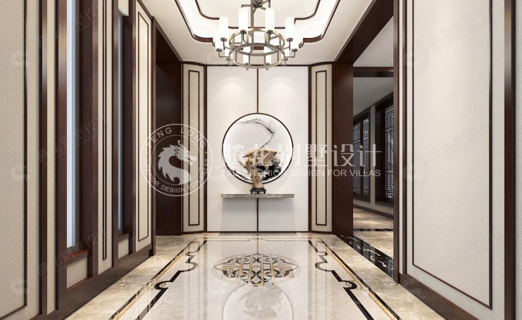 名人世家新中式风格别墅装修效果图-7