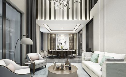 井亭苑新中式风格别墅装修效果图