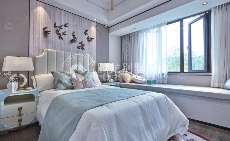 井亭苑新中式风格别墅装修效果图-5