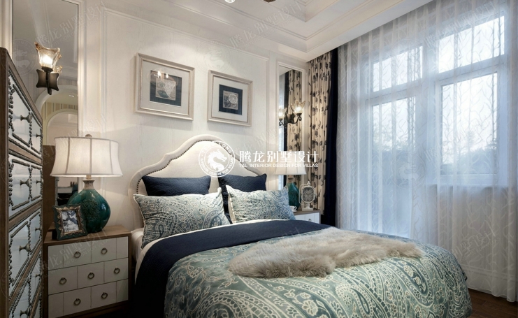 中海御景园新古典风格别墅装修效果图-2