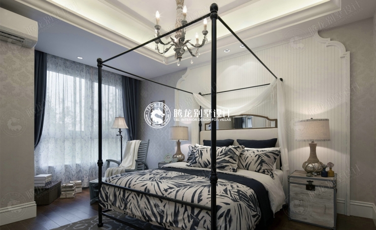 中海御景园新古典风格别墅装修效果图-4