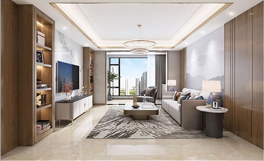 新江湾戎泽苑新中式风格别墅装修效果图