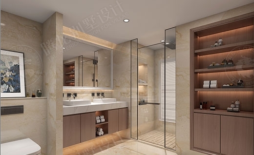 新江湾戎泽苑新中式风格别墅装修效果图-4