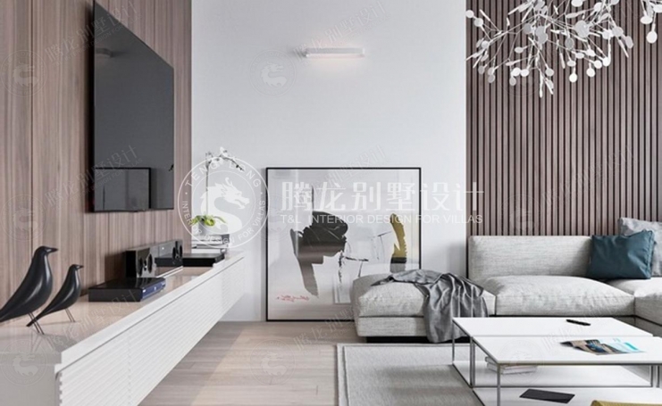浦江华侨城现代简约别墅装修效果图-2