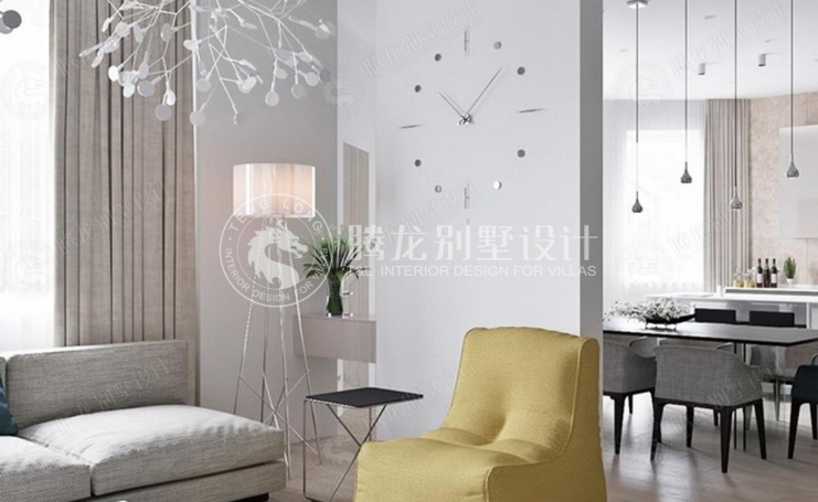 浦江华侨城现代简约别墅装修效果图-3