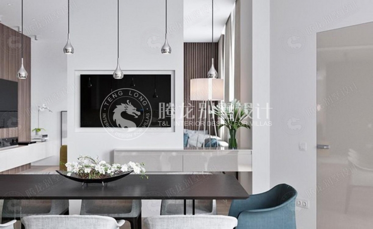 浦江华侨城现代简约别墅装修效果图-7