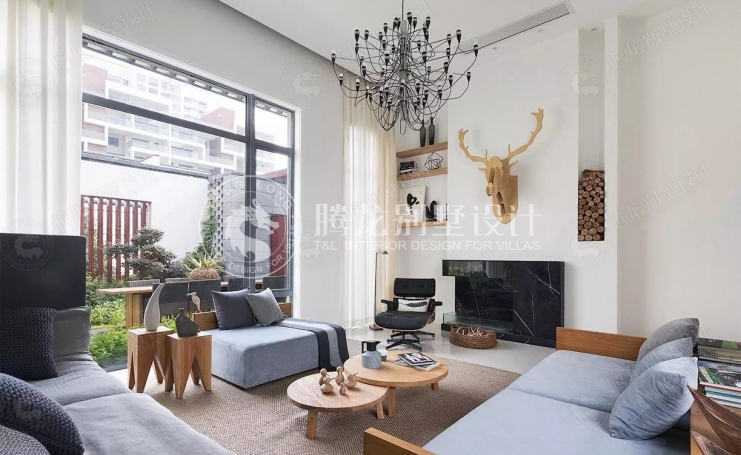 西郊半岛现代简约别墅装修效果图-1