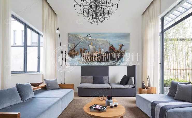 西郊半岛现代简约别墅装修效果图-4