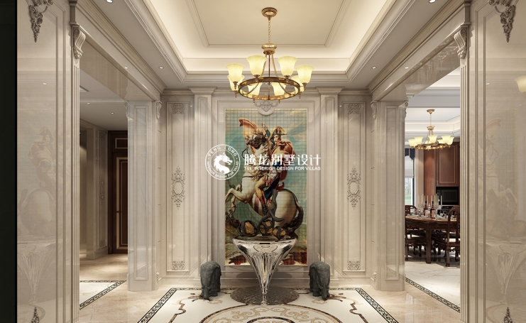 宝宸花园法式风格别墅装修效果图-1