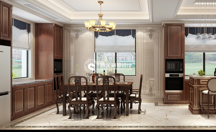 宝宸花园法式风格别墅装修效果图-3