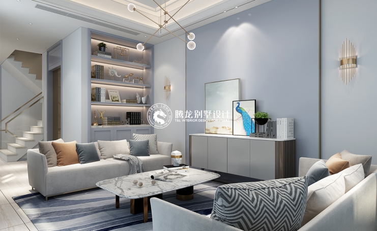 城开云外现代简约别墅装修效果图-1