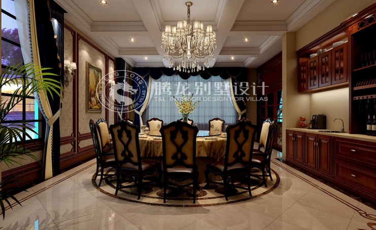 西郊大公馆美式风格别墅装修效果图-1