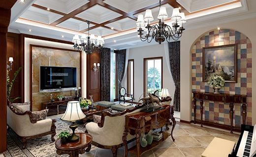 南郊中华园美式风格别墅装修效果图