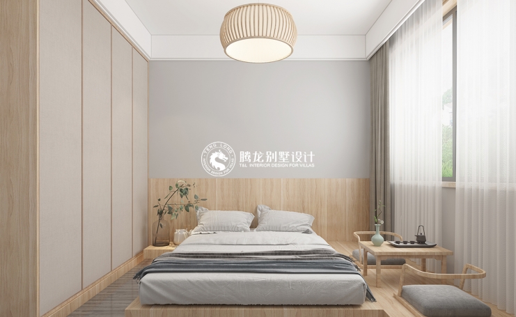 水月周庄新中式风格别墅装修效果图-2