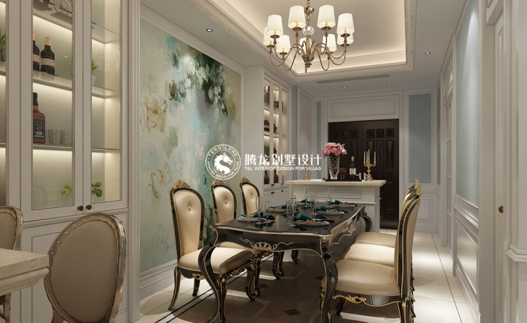 鑫苑世家美式风格别墅装修效果图-2