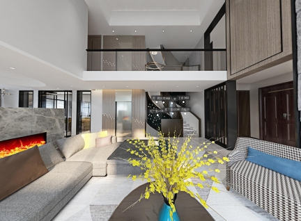 东苑古龙城现代简约别墅装修效果图