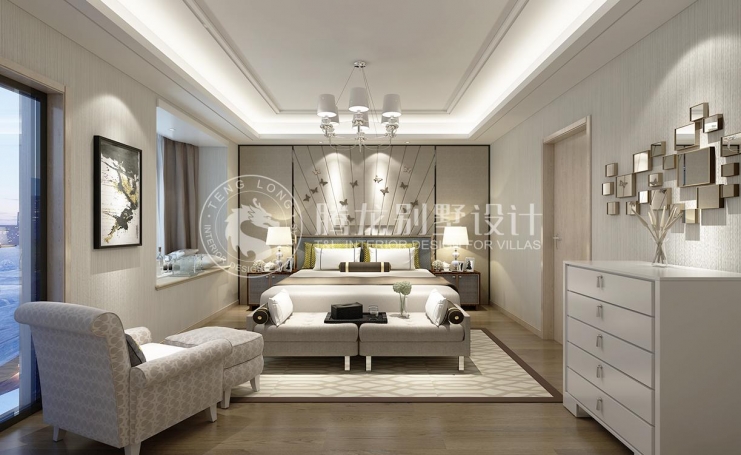 绿地海域笙晖别墅现代简约别墅装修效果图-3