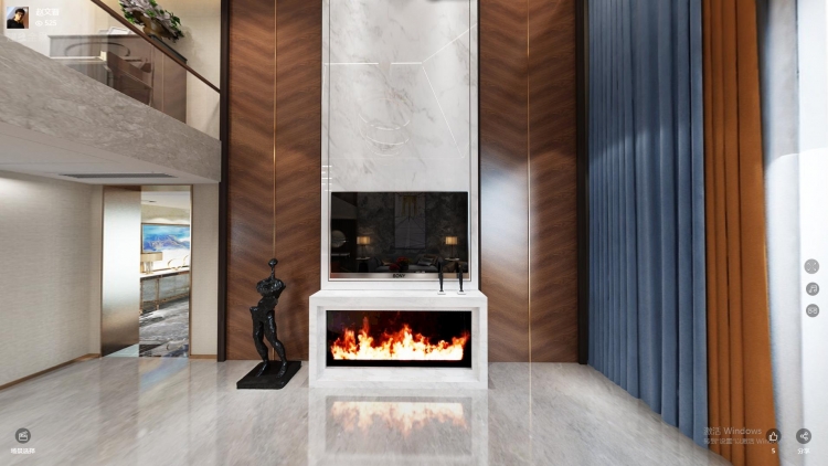 佘山东郡轻奢风格别墅装修效果图-1