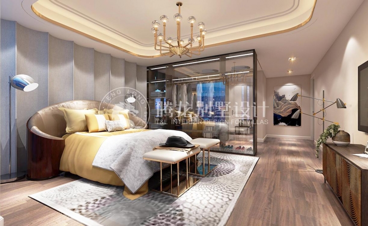 颐景园现代简约别墅装修效果图-2