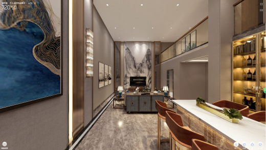 大华&middot;斐勒公园轻奢风格别墅装修效果图