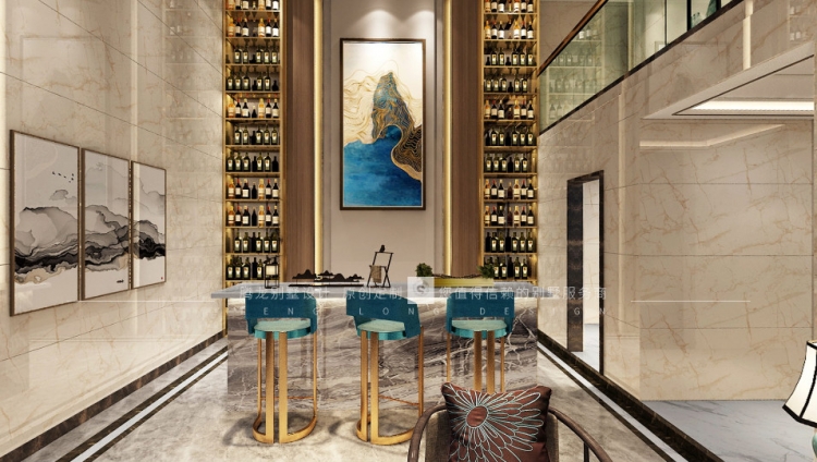 大华&middot;斐勒公园轻奢风格别墅装修效果图-4