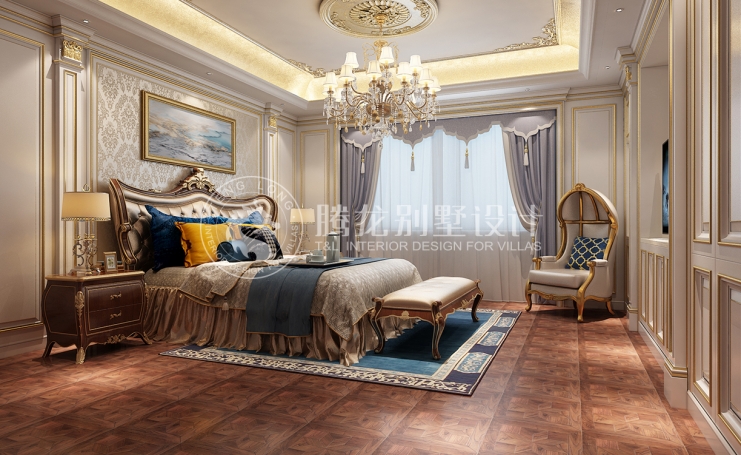 合生广富汇新中式风格别墅装修效果图-1