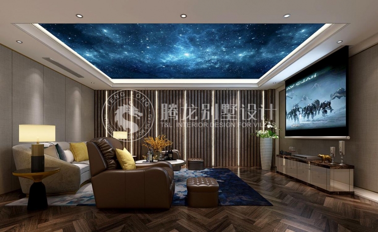 华润.静安府轻奢风格别墅装修效果图-6