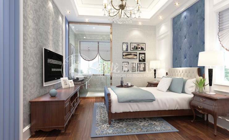 中海紫御豪庭别墅新古典风格别墅装修效果图-3