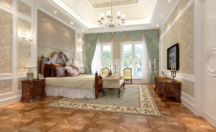 中海紫御豪庭别墅新古典风格别墅装修效果图-6