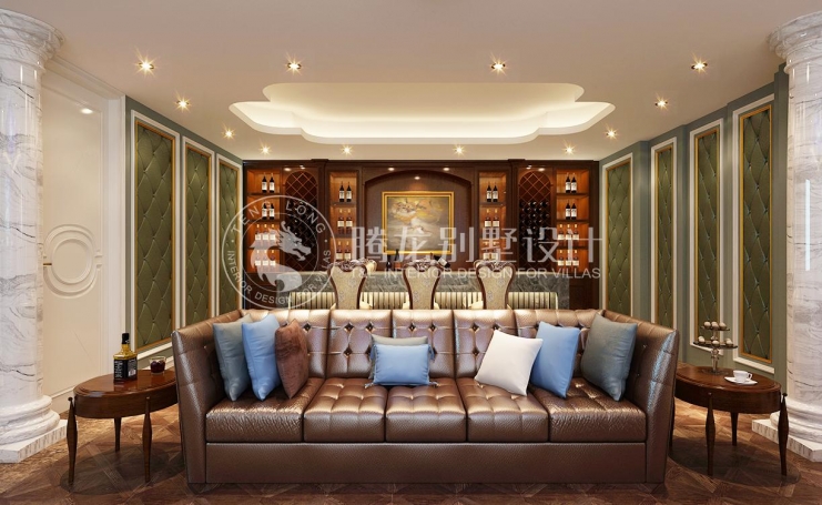 中海紫御豪庭别墅新古典风格别墅装修效果图-7