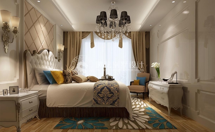 南郊别墅欧式风格别墅装修效果图-1