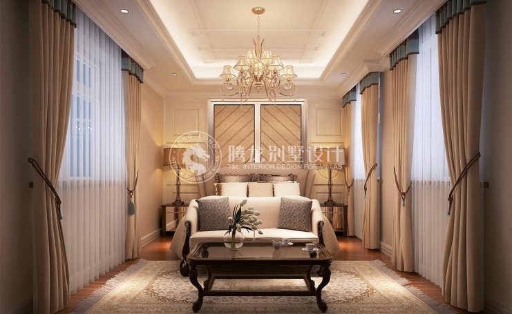 南郊别墅欧式风格别墅装修效果图-2