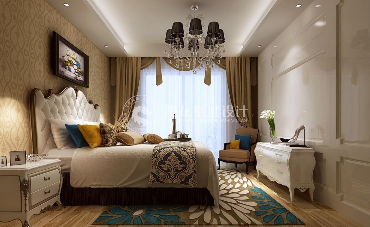 南郊别墅欧式风格别墅装修效果图-5