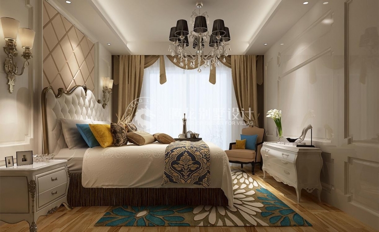 南郊别墅欧式风格别墅装修效果图-13