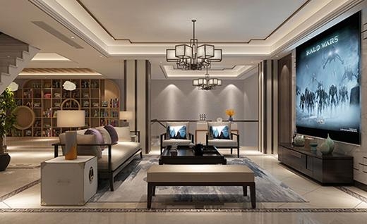 新城璞樾名邸新中式风格别墅装修效果图