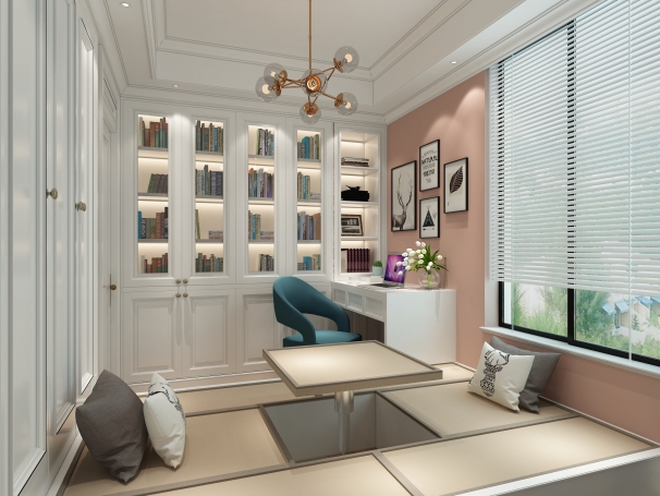同济晶萃混搭风格别墅装修效果图-7
