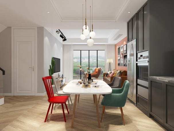 同济晶萃欧式风格别墅装修效果图-4