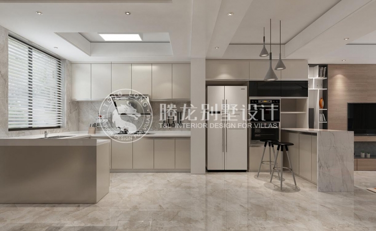 金地都会艺境现代简约别墅装修效果图-3