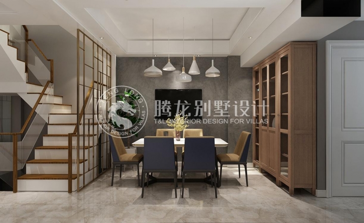 金地都会艺境现代简约别墅装修效果图-6