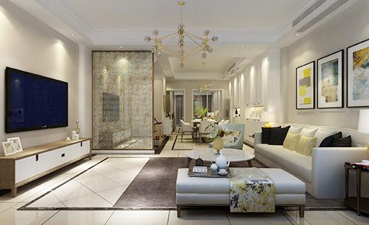 金地都会艺境轻奢风格别墅装修效果图