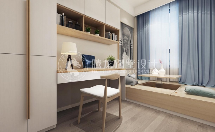 金地都会艺境现代简约别墅装修效果图-3