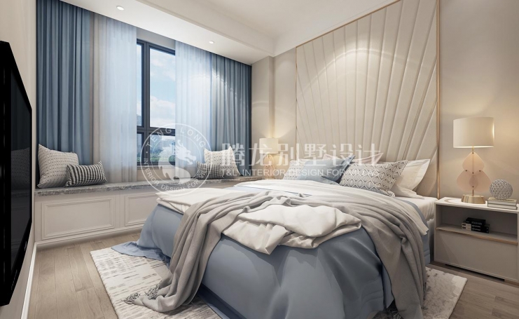 金地都会艺境现代简约别墅装修效果图-5