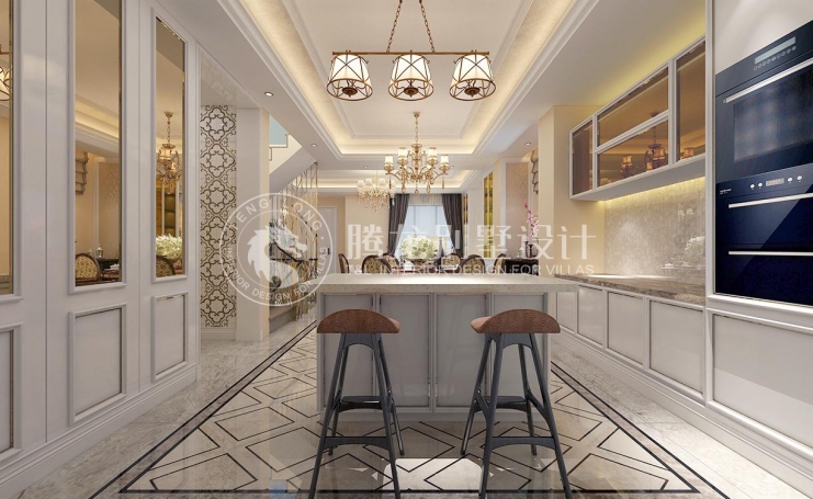 金地都会艺境欧式风格别墅装修效果图-4