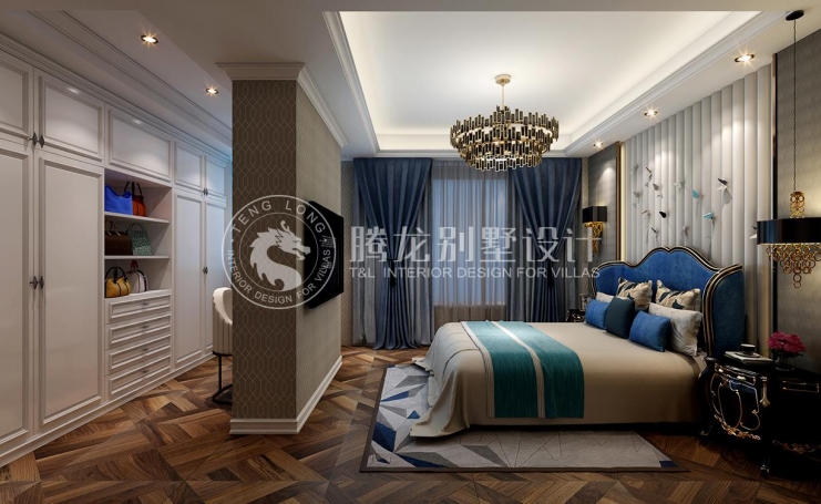 金地都会艺境欧式风格别墅装修效果图-3