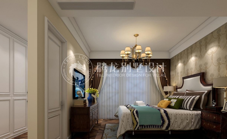 金地都会艺境欧式风格别墅装修效果图-4