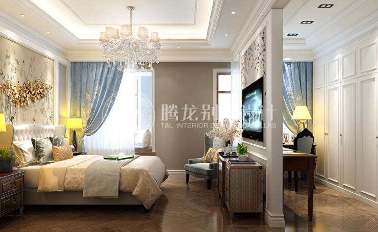 金地都会艺境现代简约别墅装修效果图-4