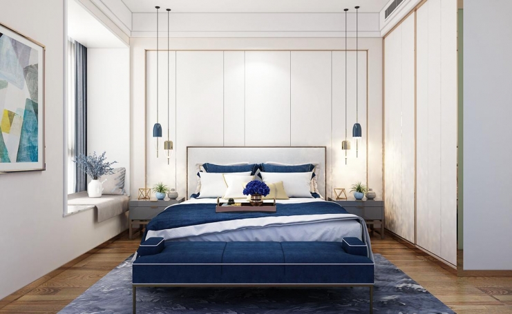 金地都会艺境现代简约别墅装修效果图-5