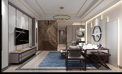金地都会艺境新中式风格别墅装修效果图