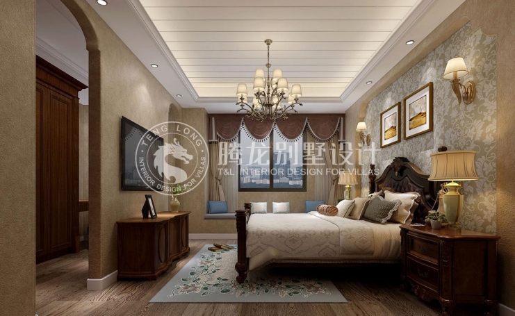 金地都会艺境欧式风格别墅装修效果图-3